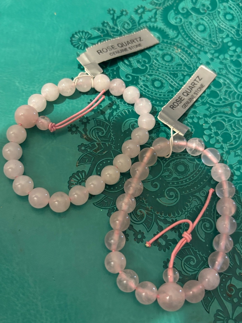 NWT Genuine Rose Quartz Bracelets
